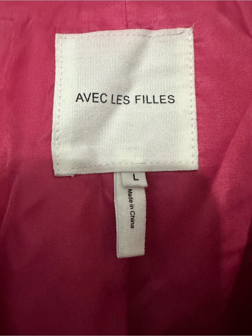 Avec Les Filles Cropped Hot Pink Blazer - Picture 3 of 4